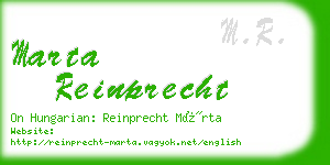 marta reinprecht business card